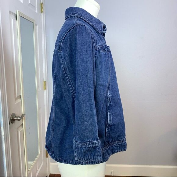 Coldwater Creek Denim Jacket Snap Buttons Women's Size P10 - Picture 5 of 8